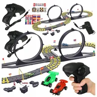 Pojazdy elektryczne dla dzieci - TOR WYŚCIGOWY ELEKTRYCZNY 2X SAMOCHÓD AUTKO 2X PILOT TOR 565CM SUPER TRUCK - miniaturka - grafika 1