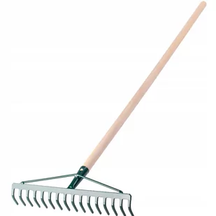 GRABIE DO LIŚCI TRAWY METALOWE 16-ZĘBNE 137cm - Grabie i motyki - miniaturka - grafika 1
