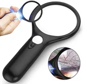 Mikroskopy i lupy - Lupa Heures, Szkło Powiekszające 10X Podświetlenie 12 Led - miniaturka - grafika 1