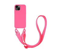 Etui i futerały do telefonów - Vivanco Necklace Cover do iPhone 13 mini (różowy) - miniaturka - grafika 1