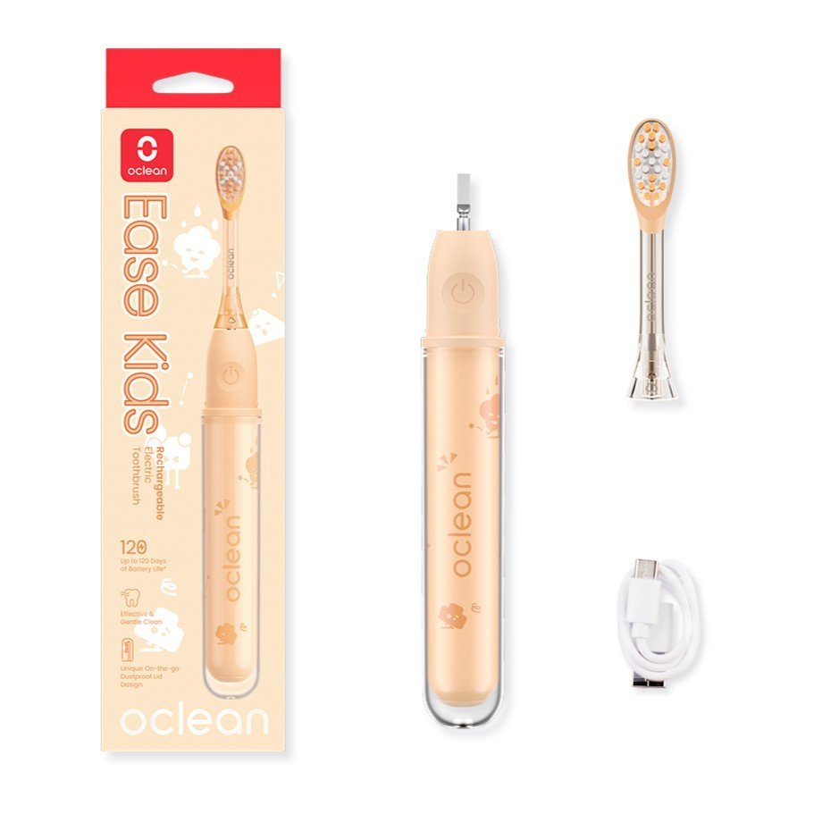 Szczoteczka elektryczna Oclean Ease Kids light orange z pokrywką 2w1 66 000 mikroruchów