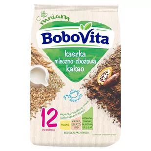 BoboVita Kaszka mleczno-zbożowa kakao po 12 miesiącu 230 g - Kaszki dla dzieci - miniaturka - grafika 1