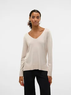 Vero Moda Sweter w kolorze beżowym - Swetry damskie - miniaturka - grafika 1