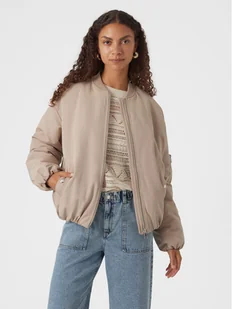 Vero Moda Kurtka bomber Barcelona 10300839 Beżowy Regular Fit - Kurtki damskie - miniaturka - grafika 1