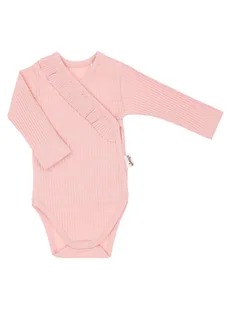 Dziewczęce body długi rękaw beżowe Nicol,r.56 - Body dla niemowląt - miniaturka - grafika 1