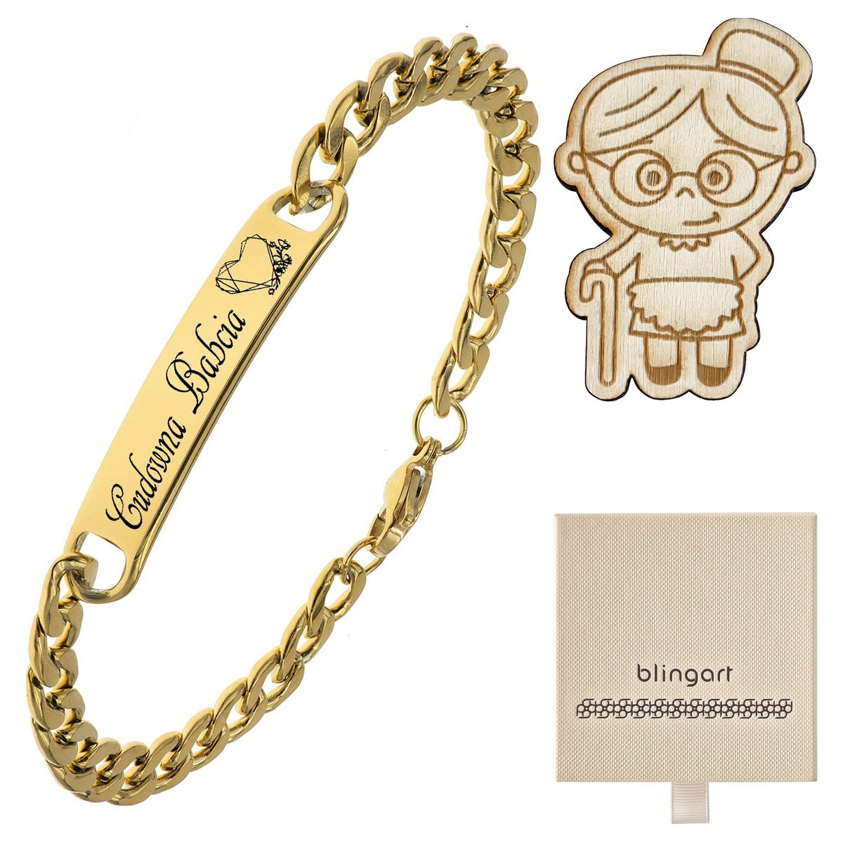 Bransoletka z GRAWEREM męska / damska pancerka