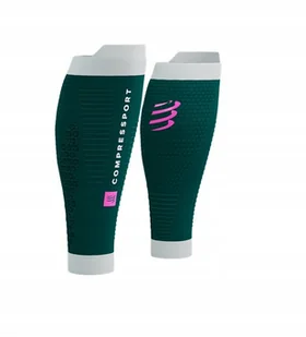 Opaski Kompresyjne Compressport R2 3.0 Calf Sleeves Storm/White T2 - Pozostała odzież dla rowerzystów - miniaturka - grafika 1