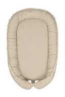 Kokony niemowlęce - Gniazdko niemowlęce Prestige Linen 55x80 kremowy materacyk pozycjonujący - miniaturka - grafika 1