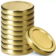 Pojemniki kuchenne - Metalowe wieczka do słoików i butelek Kalbo 10 szt. 53mm złote - miniaturka - grafika 1