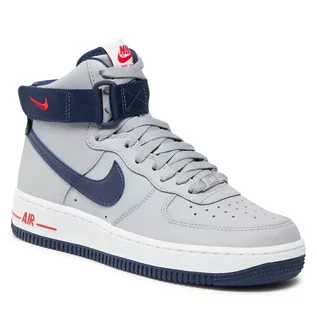 Półbuty męskie - Buty Nike Air Force 1 Hi Qs DZ7338 001 Wolf Grey/College Navy - grafika 1