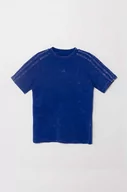 Koszulki dla chłopców - adidas t-shirt bawełniany dziecięcy kolor niebieski gładki - miniaturka - grafika 1