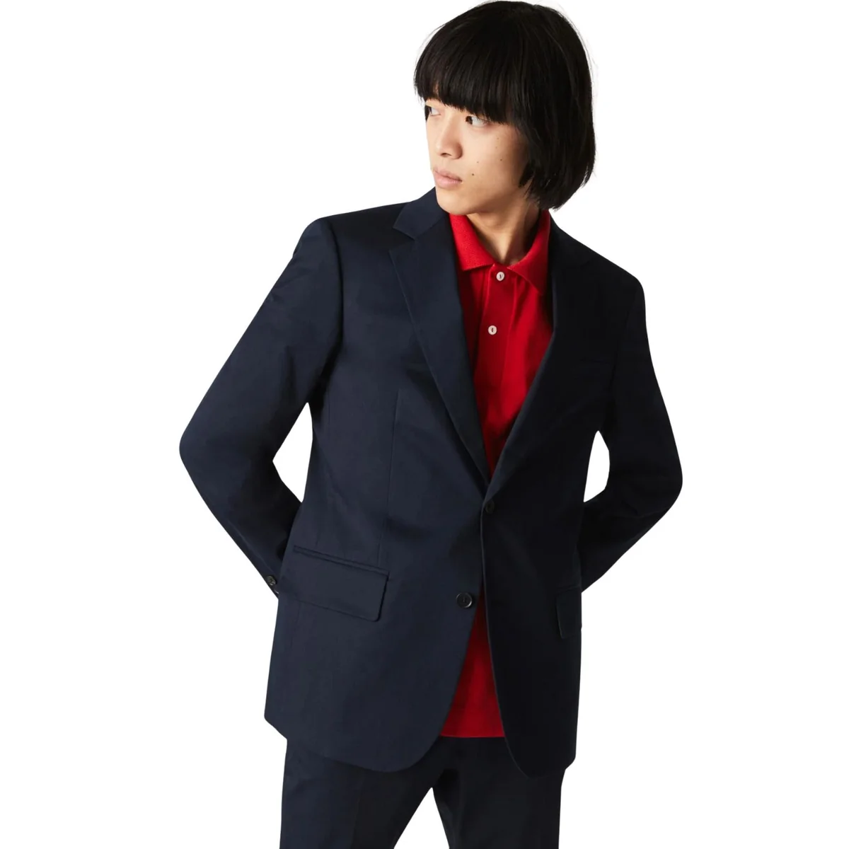 Marynarka męska Lacoste Regular Fit klasyczna elegancka granatowa r. M