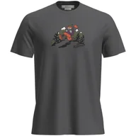 Koszulki sportowe męskie - Męska koszulka Icebreaker M Mer 150 Tech Lite SS Tee Catch Me Outs Rozmiar: XL / Kolor: ciemnoszary - miniaturka - grafika 1