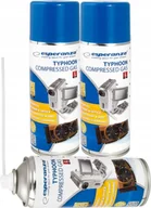 Środki i akcesoria czyszczące do komputerów - SPRĘŻONY GAZ DO CZYSZCZENIA PRZEDMUCHIWANIA ELEKTRONIKI ESPERANZA 2x400ML - miniaturka - grafika 1