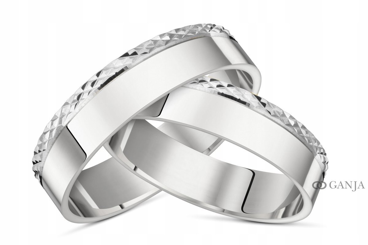 Obrączki srebrne 925+GRAWER 7mmOB40 bezszwowe ŚLUB