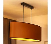 Lampy sufitowe - Duolla - Żyrandol na lince OVAL VEGAN 2xE27/15W/230V brązowy - miniaturka - grafika 1