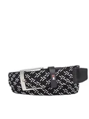 Paski - Tommy Hilfiger Pasek Męski Adan 3.5 Elastic AM0AM12051 Czarny - miniaturka - grafika 1