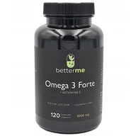 Serce i układ krążenia - BetterMe Omega 3 Forte + witamina E, 120 kapsułek miękkich - miniaturka - grafika 1