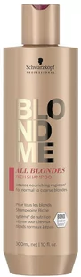 Schwarzkopf BLONDME All Blondes Rich Bogaty Szampon pielęgnacyjny do włosów blond 300ml 17118 - Szampony do włosów - miniaturka - grafika 1
