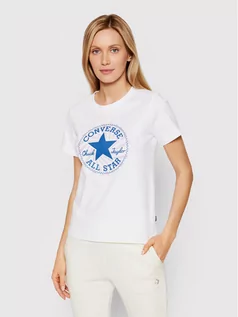 Koszulki sportowe damskie - Converse T-Shirt 10024032-A02 Biały Standard Fit - grafika 1
