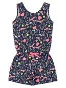 Kombinezony dla dzieci - Dziewczęcy kombinezon letni jednorożce granatowy Bee Loop r.140 - miniaturka - grafika 1