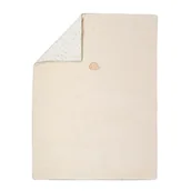 Koce i narzuty dla dzieci - Kocyk dziecięcy 75x100 MILA, ZOE i LANA beżowy dwustronny Nattou - miniaturka - grafika 1