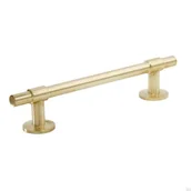 Zawiasy, okucia i inne akcesoria - Uchwyt meblowy podłużny Uniform 128 Mosiężny Szczotkowany Nielakierowany - miniaturka - grafika 1