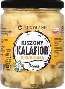Runoland Kiszony Kalafior z Kurkumą 480g - Szybkie dania obiadowe - miniaturka - grafika 1