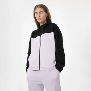 Damska bluza dresowa rozpinana z kapturem 4F H4Z22-BLD018 - Kurtki i kamizelki sportowe damskie - miniaturka - grafika 1