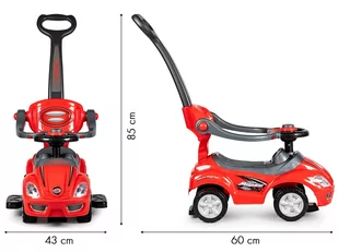 Jeździk, chodzik, pchacz 3w1 deluxe - Chodziki - miniaturka - grafika 3
