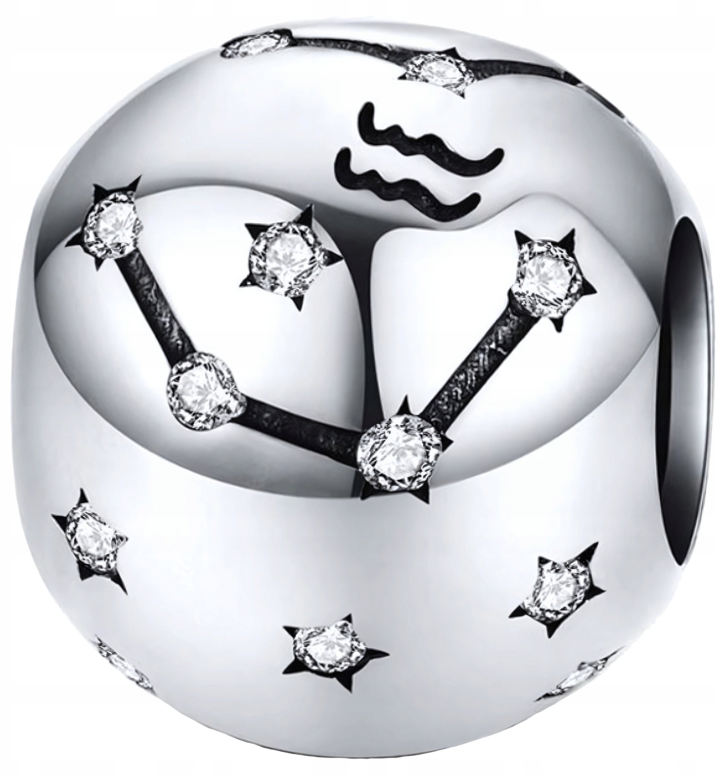 Ivybands CHARMS ZNAK ZODIAKU WODNIK srebro 925 koralik zawieszka srebrna charmsy 925