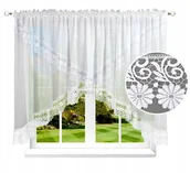 Firany - FIRANA PROSTA GOTOWA WOAL 400x160 FIRANA Z GIPIURĄ - miniaturka - grafika 1