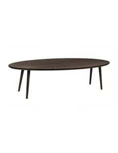 Ława dębowa owalna, ciemny brąz, CLASSIC Dark Brown, Wykończenie nogi - Dark Brown, Wysokość [cm] - 41, Wymiary [cm] - 60x160 - Ławy i stoliki kawowe - miniaturka - grafika 1