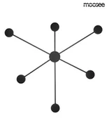 Lampy ścienne - MOOSEE lampa ścienna SHADOW 6 CLOSE czarna - miniaturka - grafika 1