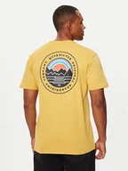 Koszulki męskie - Quiksilver T-Shirt Landscapes EQYZT07917 Żółty Regular Fit - miniaturka - grafika 1
