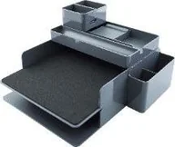 Akcesoria podróżnicze - Organizer nabiurkowy wielofunkcyjny szary - miniaturka - grafika 1