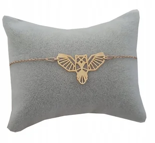 Bransoletka złota SOWA origami srebro 925 - Bransoletki - miniaturka - grafika 1