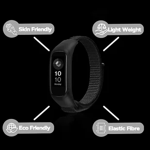 Opaska / Pasek Nylonowy Braders do Oppo Band czarny - Akcesoria do smartwatchy - miniaturka - grafika 5