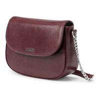 Torebki damskie - Torebka Damska Crossbody Listonoszka PUCCINI Łańcuszek Bordowa BML057M-3B - miniaturka - grafika 1