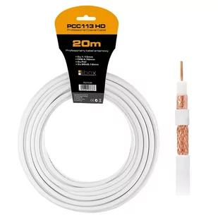 Kabel koncentryczny RG6U PCC113-20  CU+CU+CU HD 20m LIBOX - Kable - miniaturka - grafika 1