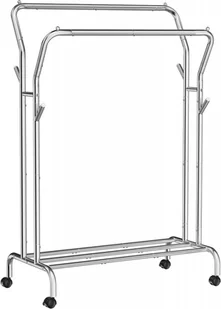 Mobilny wieszak na ubrania srebrny 155cm - Wieszaki i stojaki - miniaturka - grafika 1