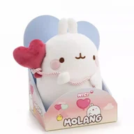 Maskotki i pluszaki - Molang królik z balonikiem w kształcie serca, plusz - 16 cm - miniaturka - grafika 1