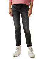 Spodnie damskie - Street One Damskie spodnie jeansowe Casual und High, Black Random Wash, 29W / 32L - miniaturka - grafika 1