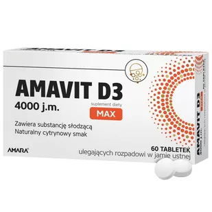 Amavit D3 Max 4000 j.m. 60 tabletek - Witaminy i minerały - miniaturka - grafika 1