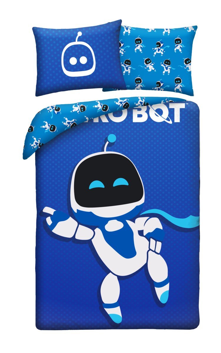 Pościel dziecięca Astro Bot 140 x 200 cm Halantex Mikrofibra gra PS Robot