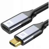 Kable USB - CO2 KABEL PRZEDŁUŻACZ USB-C SZYBKIE ŁADOWANIE USB TYP C 4K 20GBPS 100W 1M - miniaturka - grafika 1