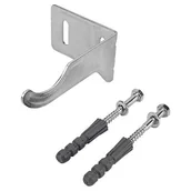 Akcesoria grzewcze - Wieszak grzejnikowy odgięty ocynkowany z 2 kołkam rozporowymi - miniaturka - grafika 1