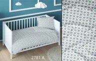 Pościel dla dzieci - Poszewka bawełniana 70x80 słoniki szara niebieska dziecięca zapinana na suwak KARO Bawełna Max - miniaturka - grafika 1