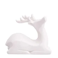 Ozdoby bożonarodzeniowe - Lumarko Lumarko Figurka Porcelanowa Renifer Modern Biała 11x4,5x9,5 Cm 1701001194 Alt - miniaturka - grafika 1
