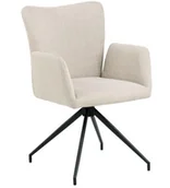 Krzesła - Krzesło Laura z podłokietnikami beżowe - miniaturka - grafika 1